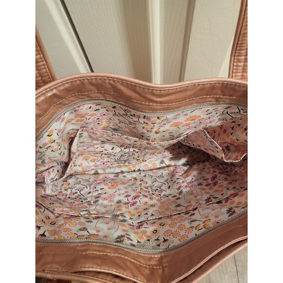 Vera Bradley Rose Quartz Tote Bag With Zipper - Picture 2 of 4